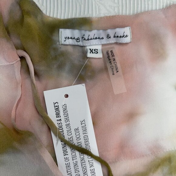 NWT Young Fabulous & Broke SIZE XS Sheer Tiered Ruffle Tunic NO SHELL - Picture 3 of 3